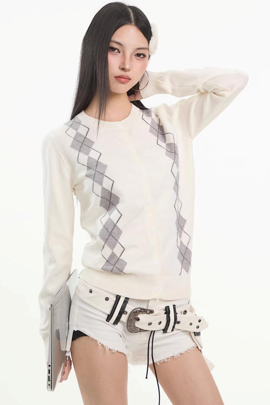 Pink Fur Collar Knitted Sweater