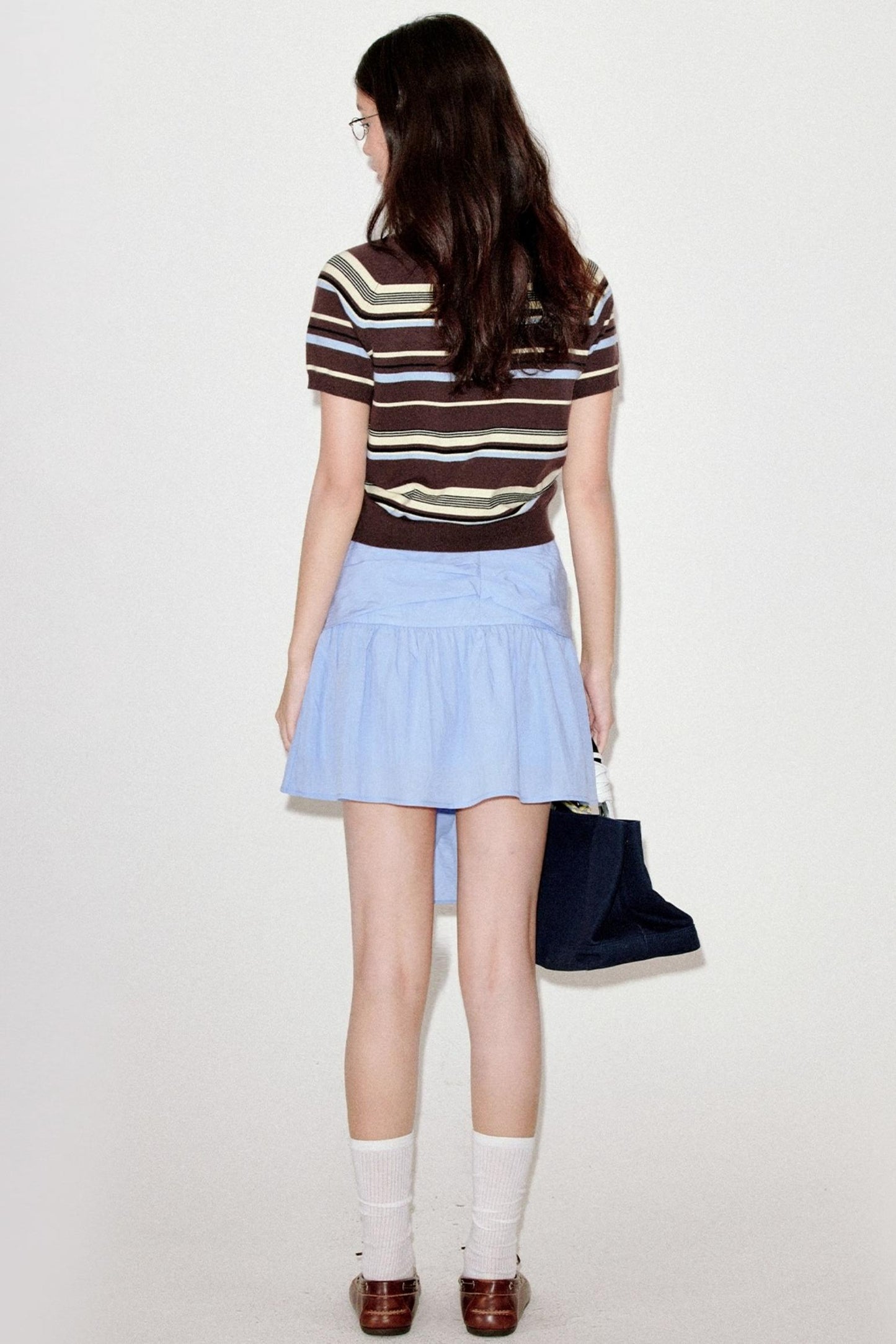Fano Pleated Side Tie Skirt