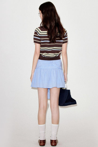 Fano Pleated Side Tie Skirt