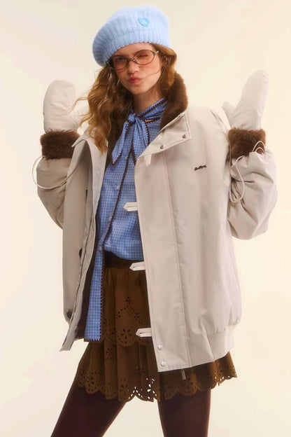 Suede Embroidered Cake Skirt