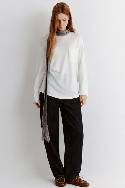 Relaxed Wool Patch Top