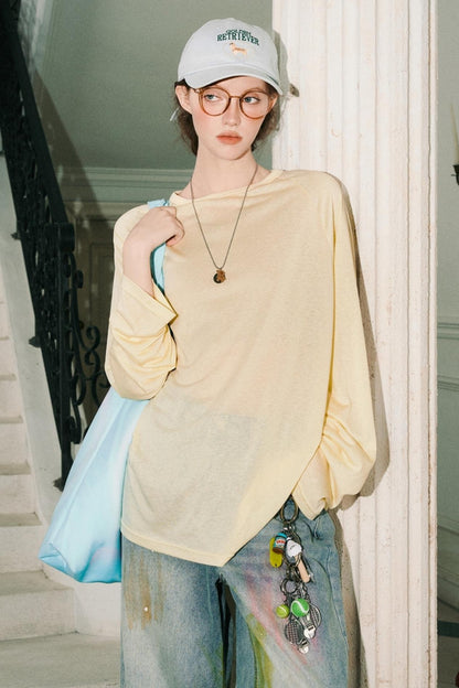 Town Smocked Long Sleeve Tee