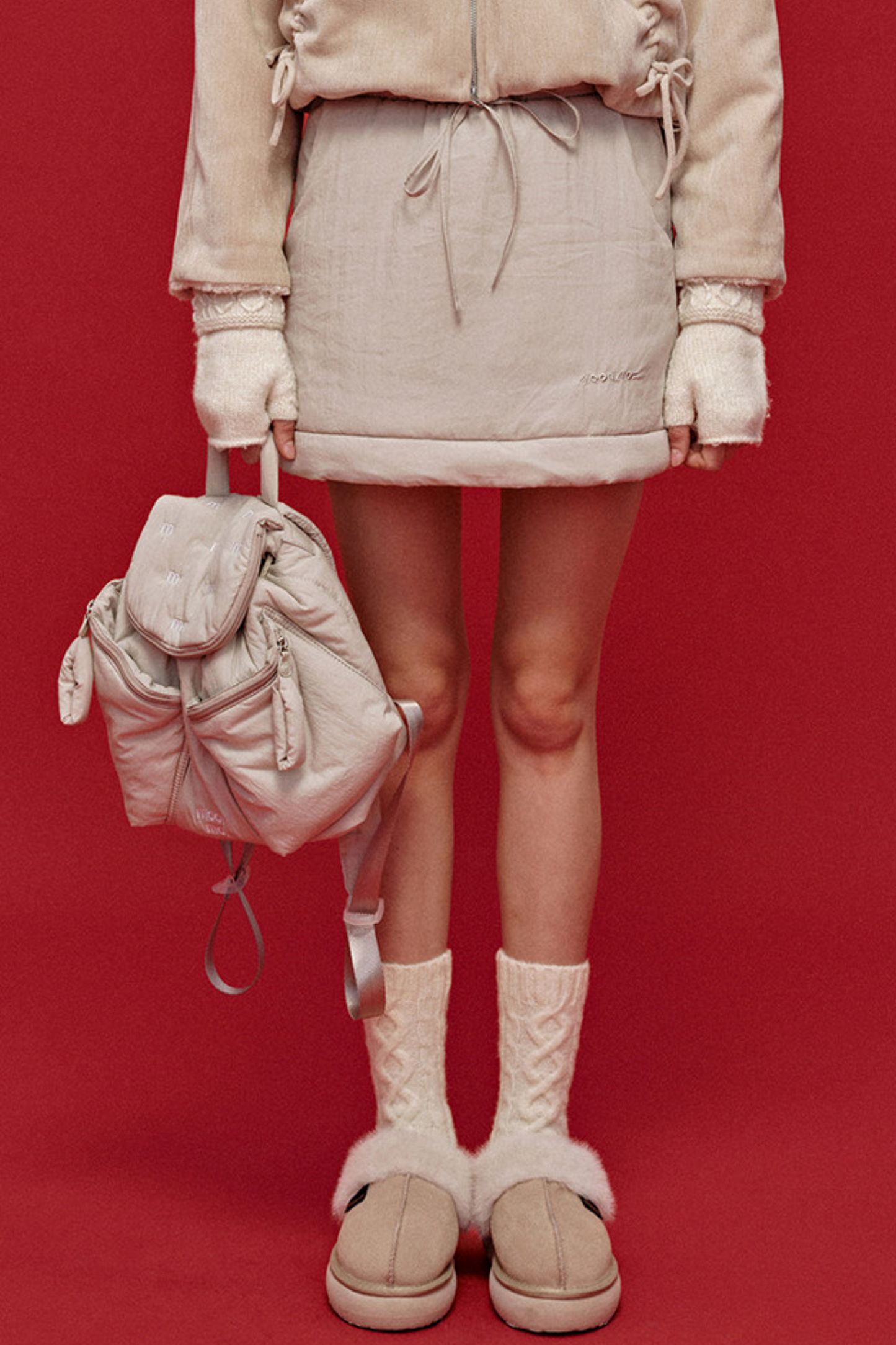 자수 퀼팅 리오셀 백팩