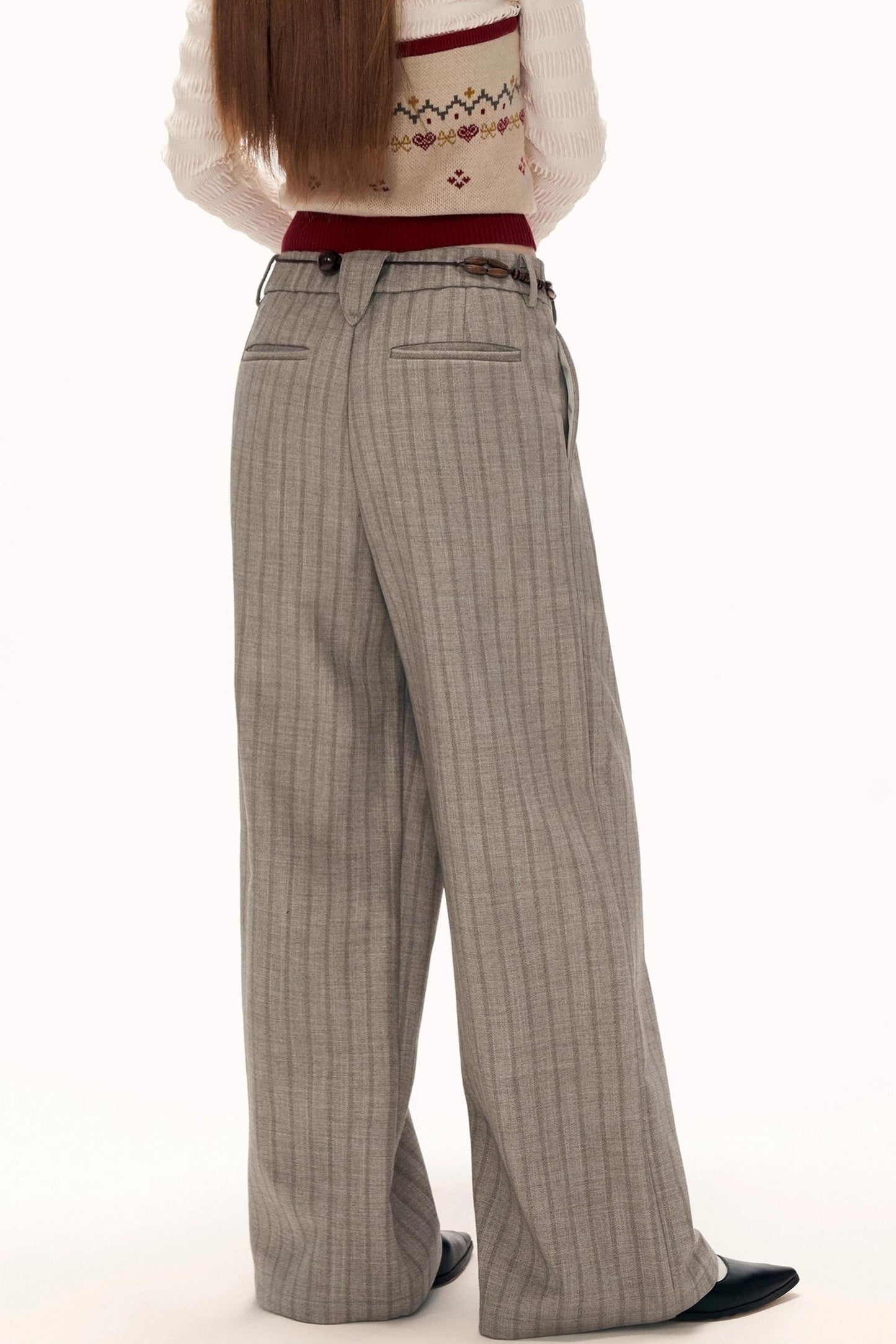 Deconstructed Patchwork Pleated Trousers