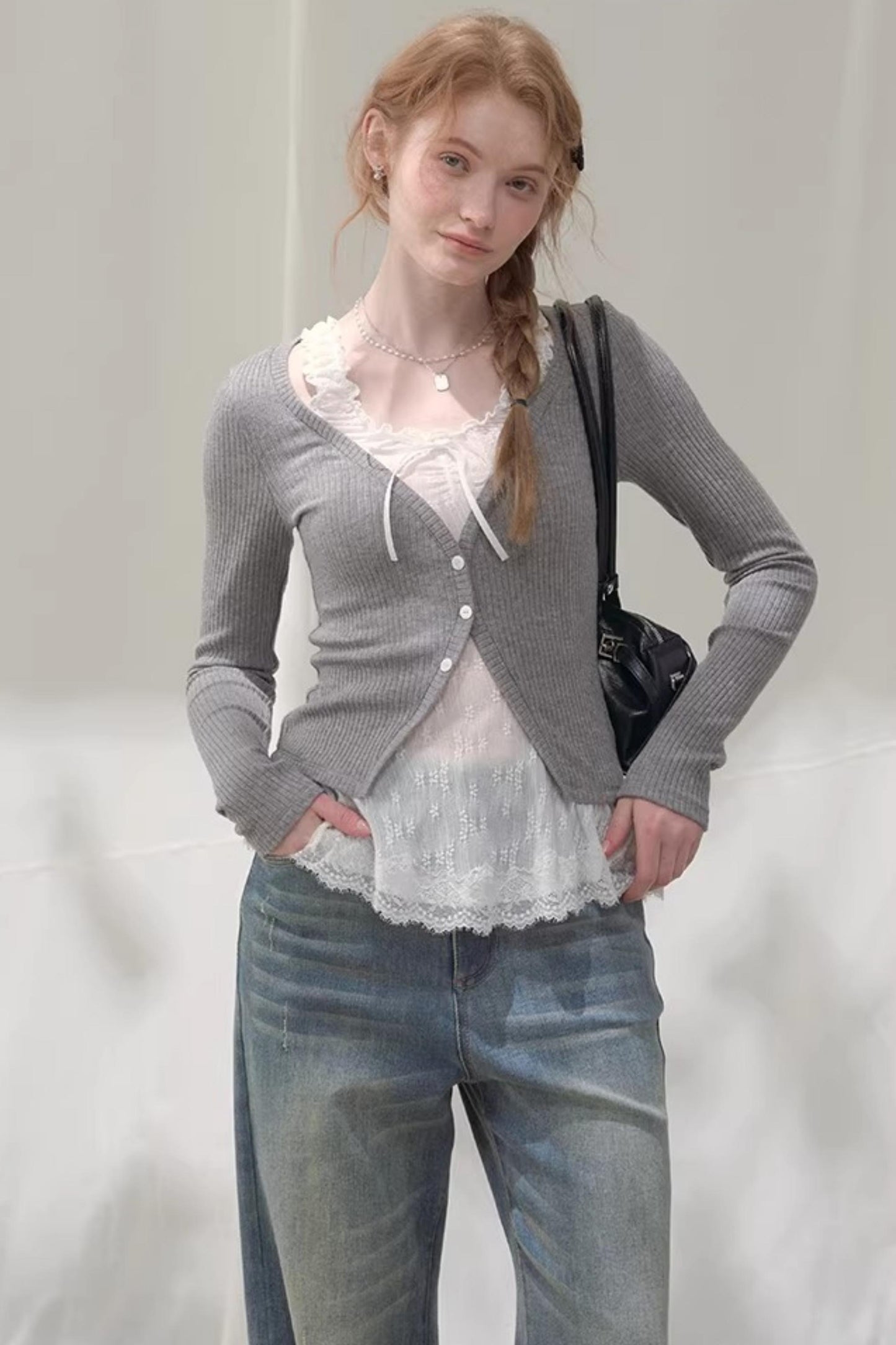 Flower Melody Lace Knit Cardigan