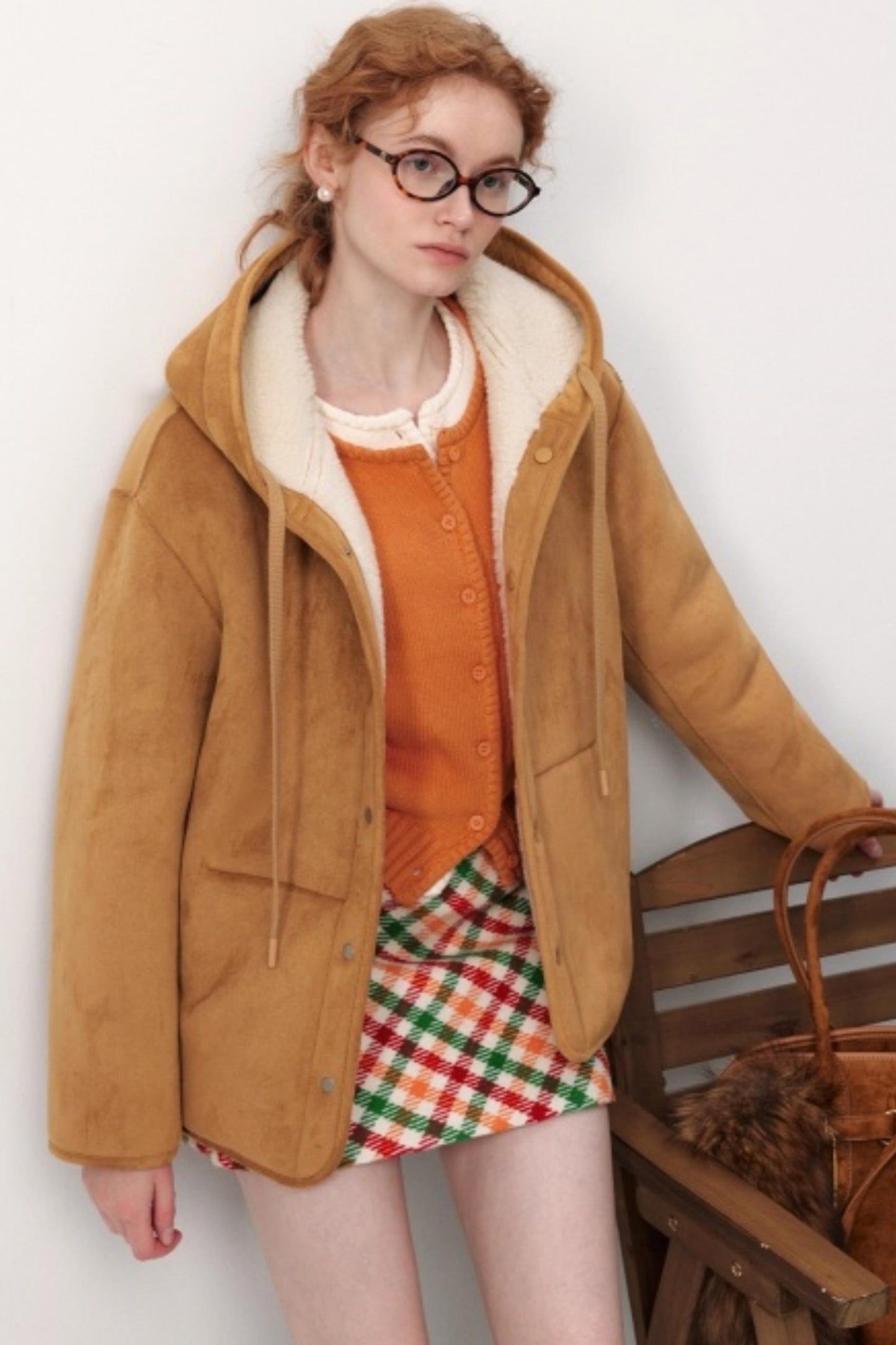 Rainbow Plaid Woolen Skirt