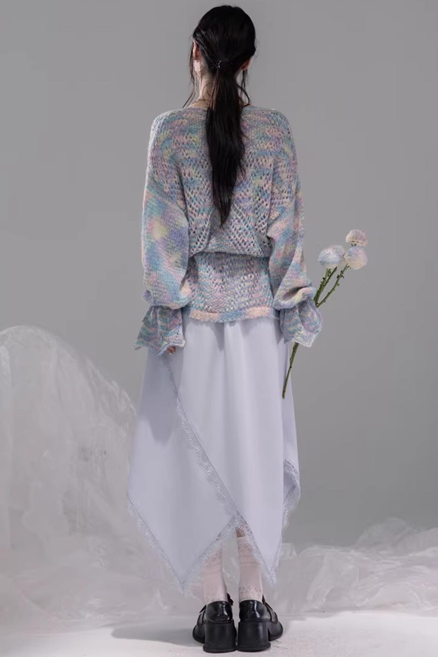 Irregular Lace Patchwork Skirt