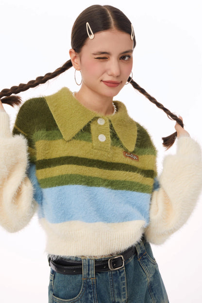 Lazy Retro Polo Neck Sweater