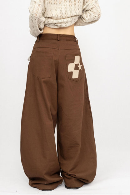 American Spice Coffee Wide-Leg Pants
