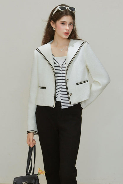 Wool Blend Silhouette Short Coat