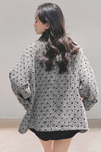 Lace Plaid Winter Coat