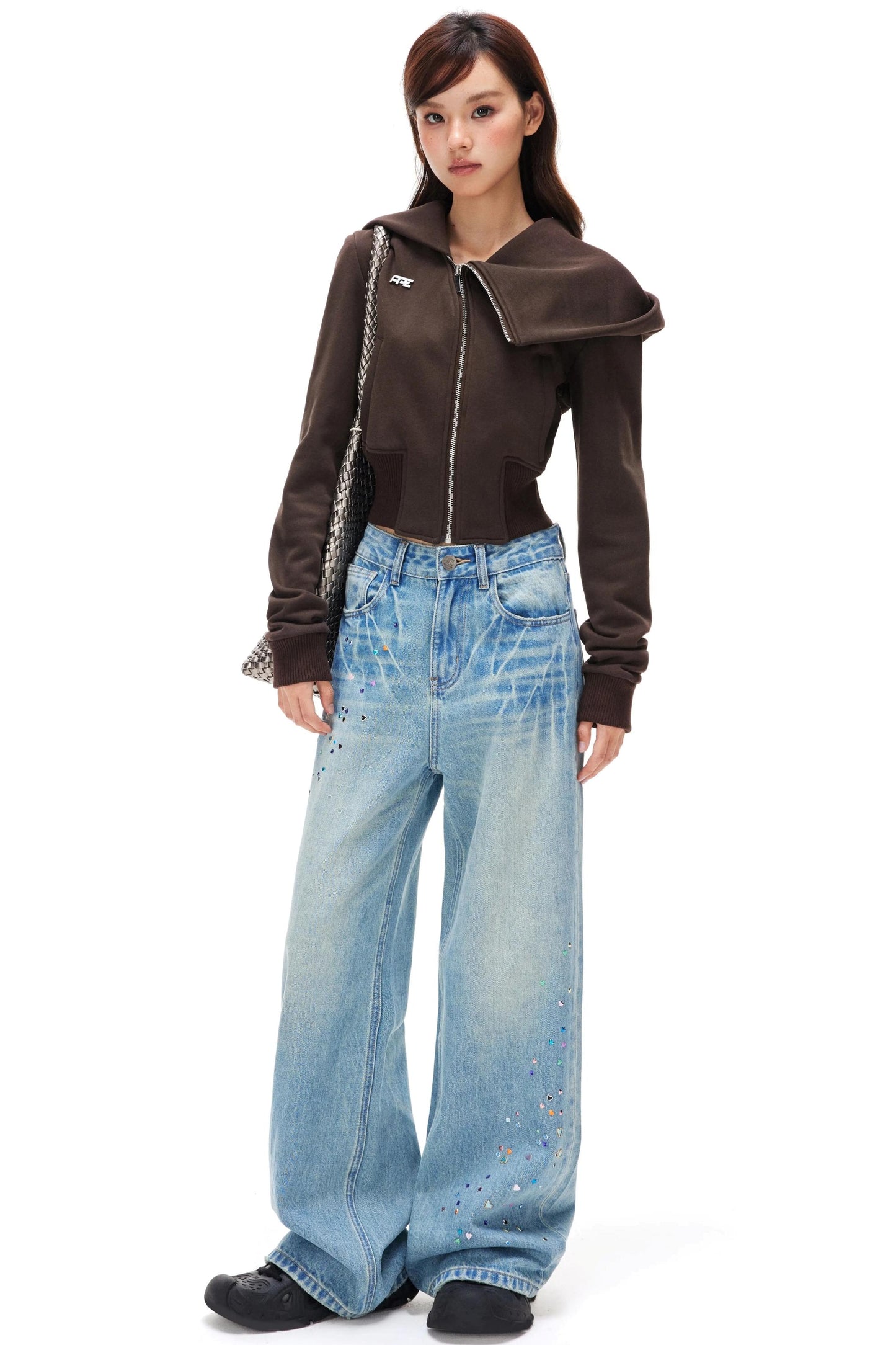 Diagonal Placket Fleece Jacket