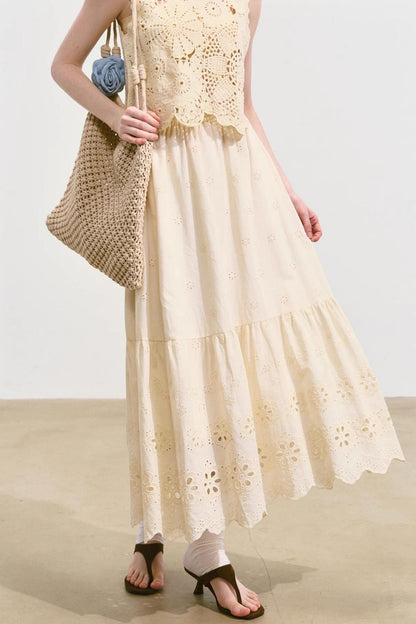 Bohemian Floral Crochet Skirt Set-Up