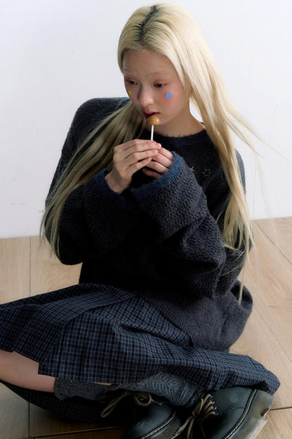 Embroidered Star Knit Sweater