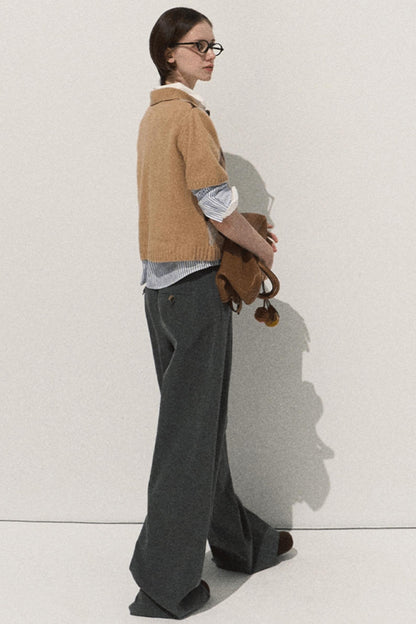 Linear Drape Slacks Pants