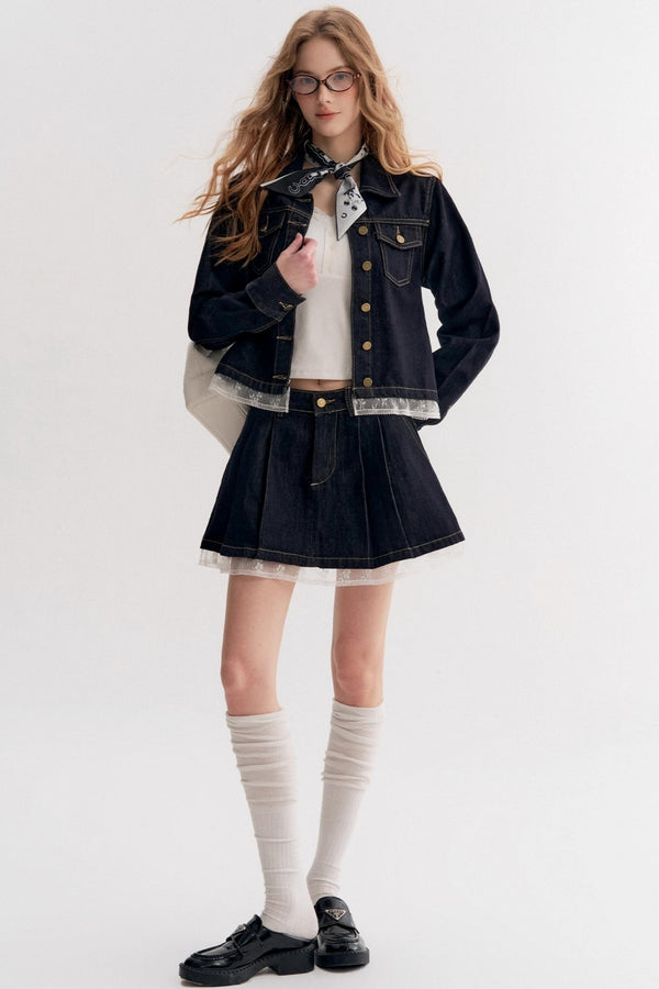 Lazy Romantic Denim Jacket Set-Up