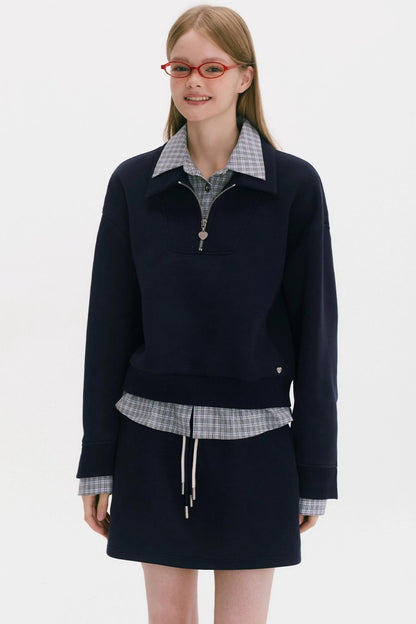 Layered Check Sweatshirt Set-Up