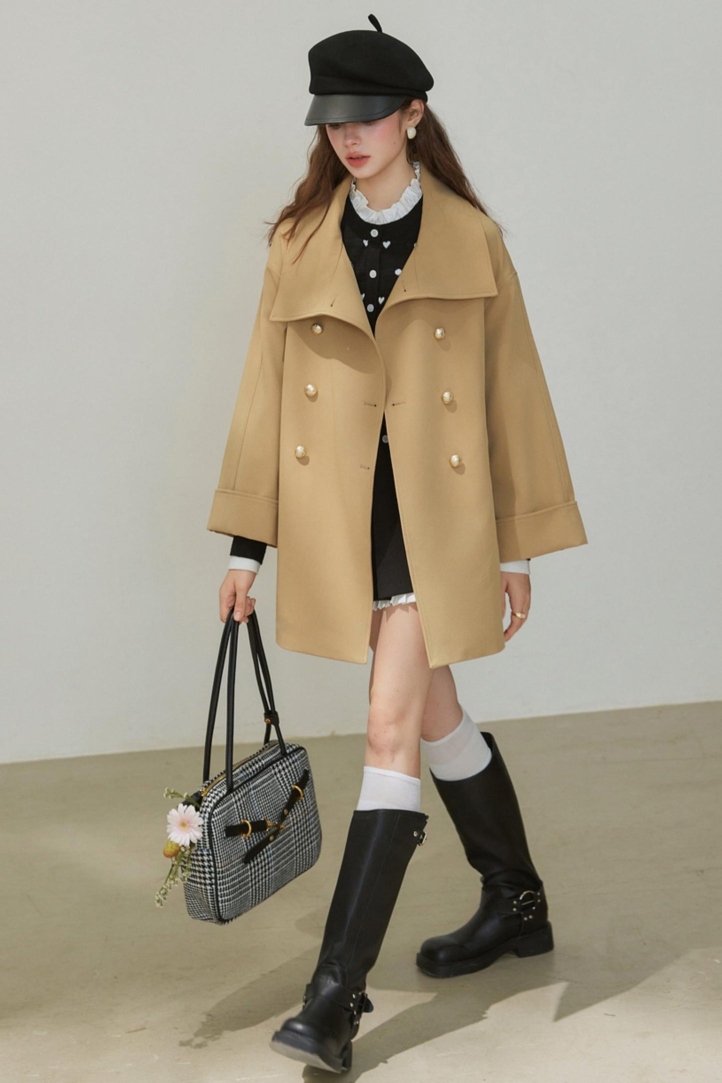 Retro Drop Sleeve Midi Coat