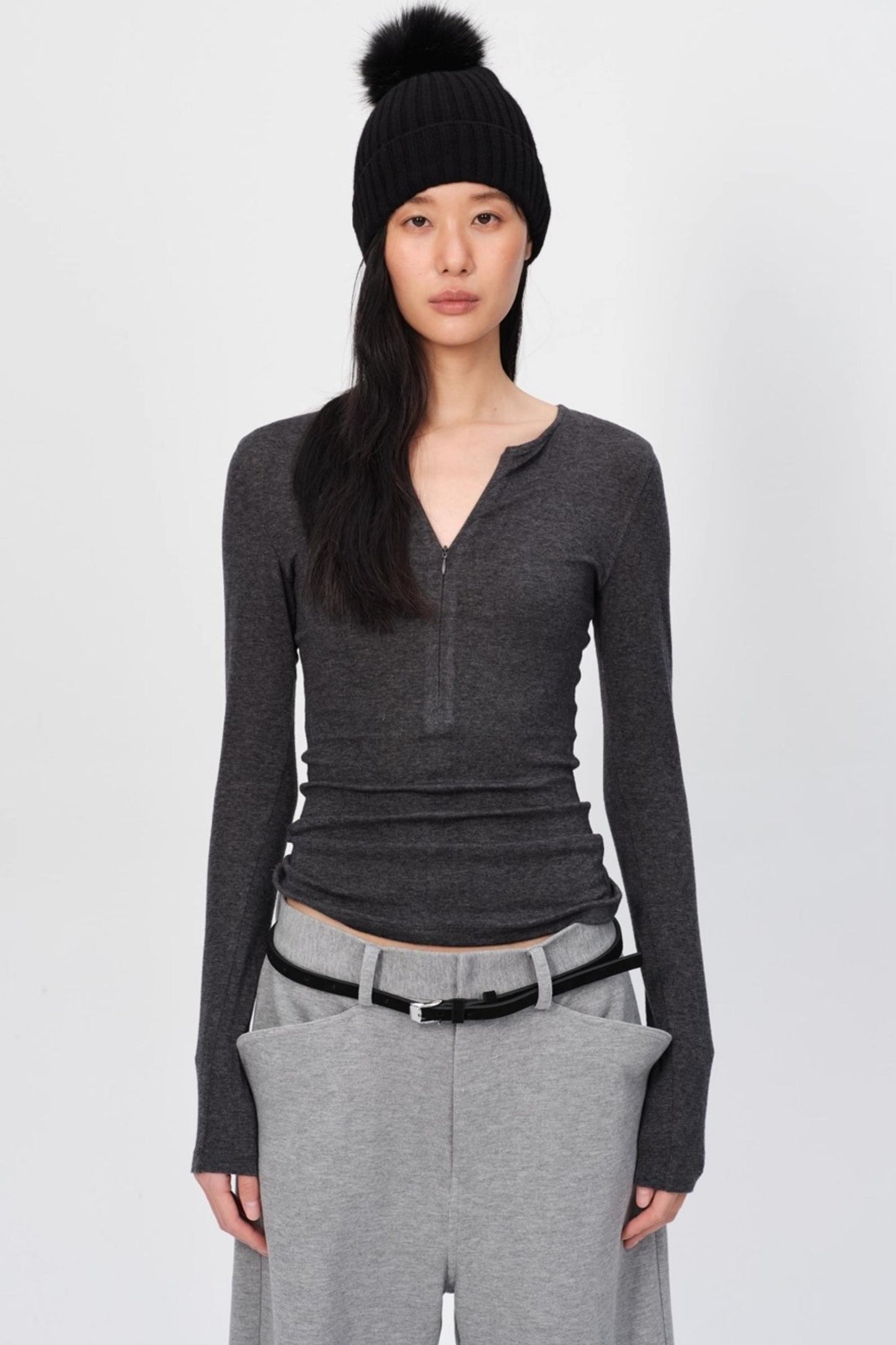 Winter Tencel Wool Slim Top