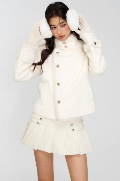 Winter Woolen Pleated Skirt