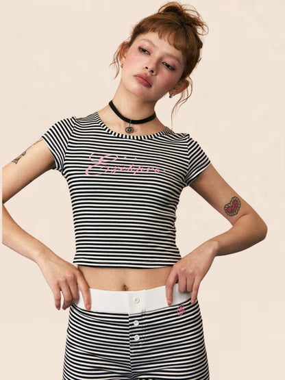 Striped Cropped Belly Set-Up