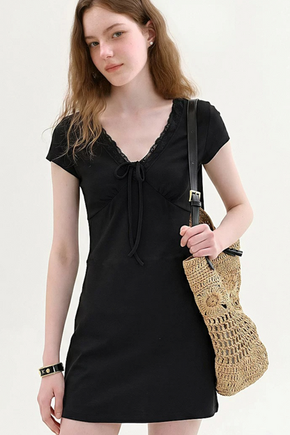 Black Lace A-Line Skirt