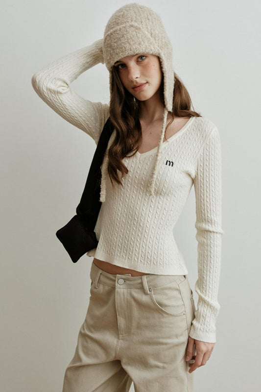 Velvet Twist Knitting Top