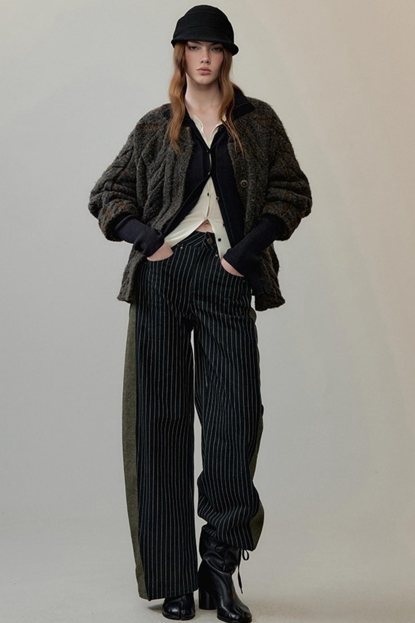Striped Patchwork Winter Pants