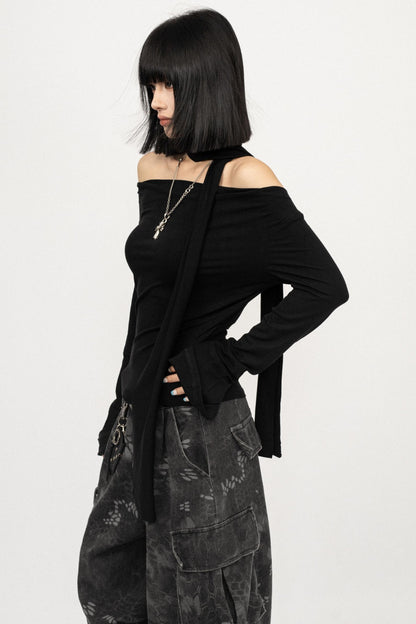 Autumn Slim Black Top