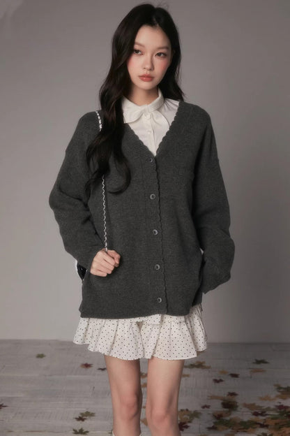 Lace Knit Feminine Cardigan