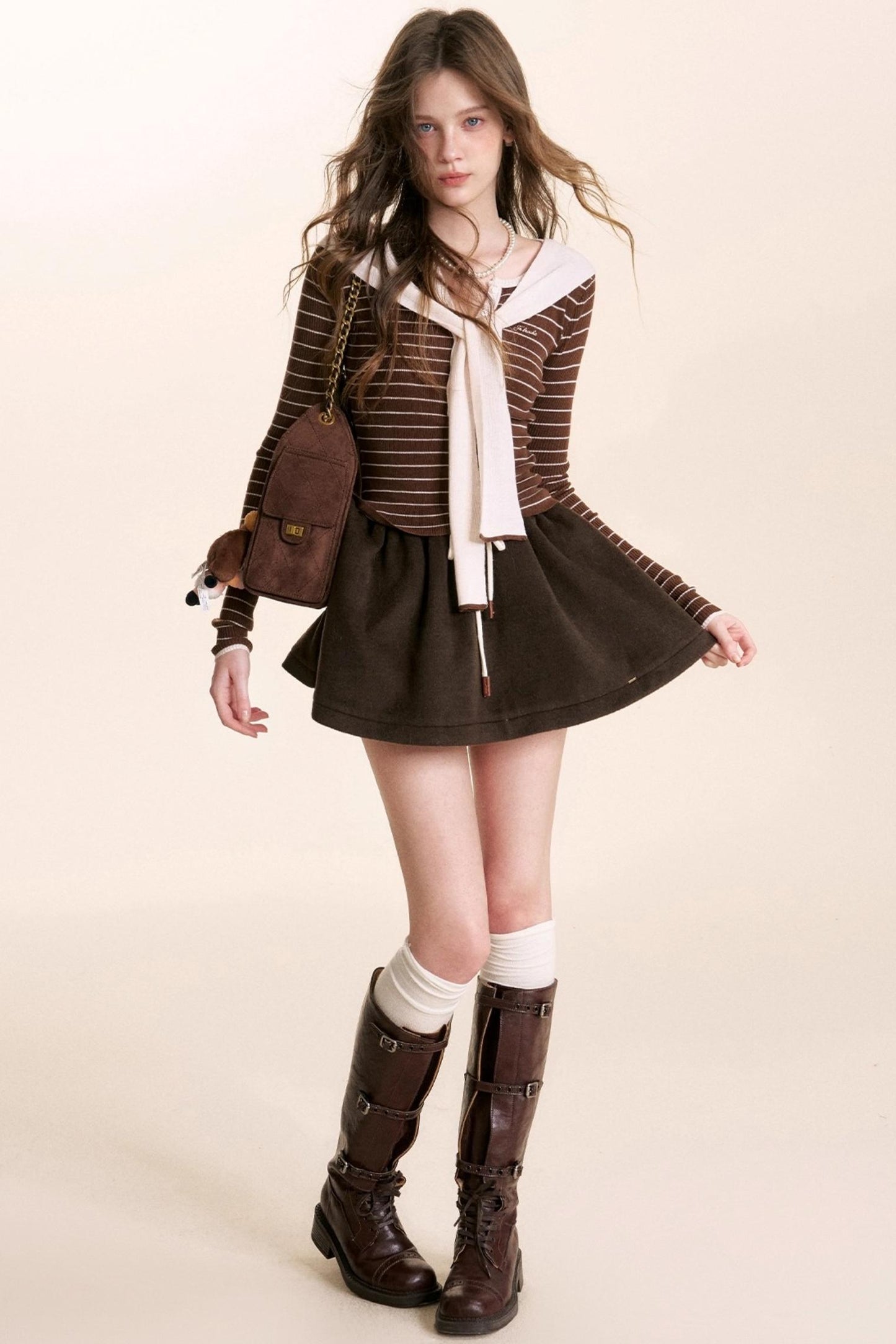 Navycore Wool Blend Knit Top