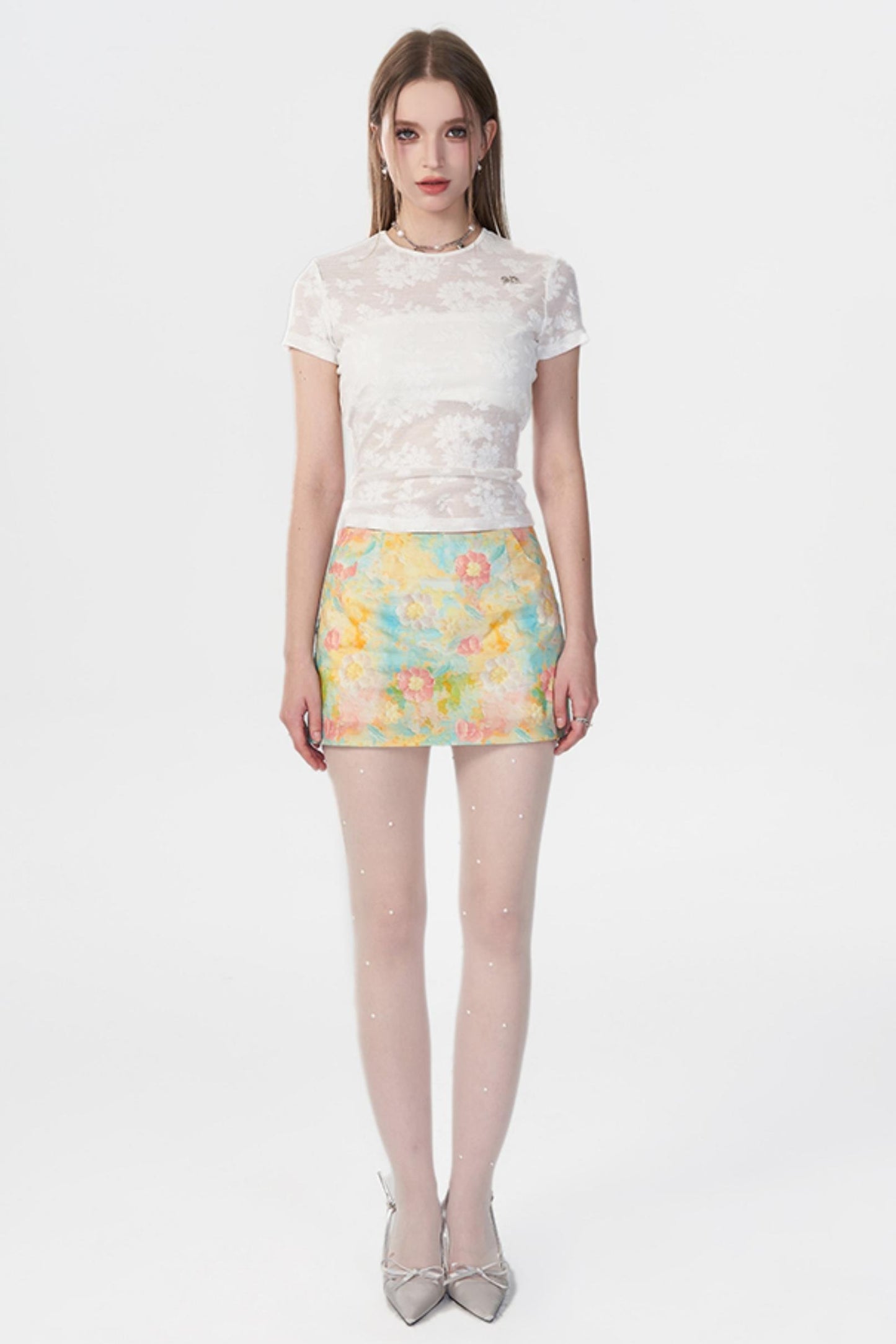 Vintage Floral Wrap Skirt