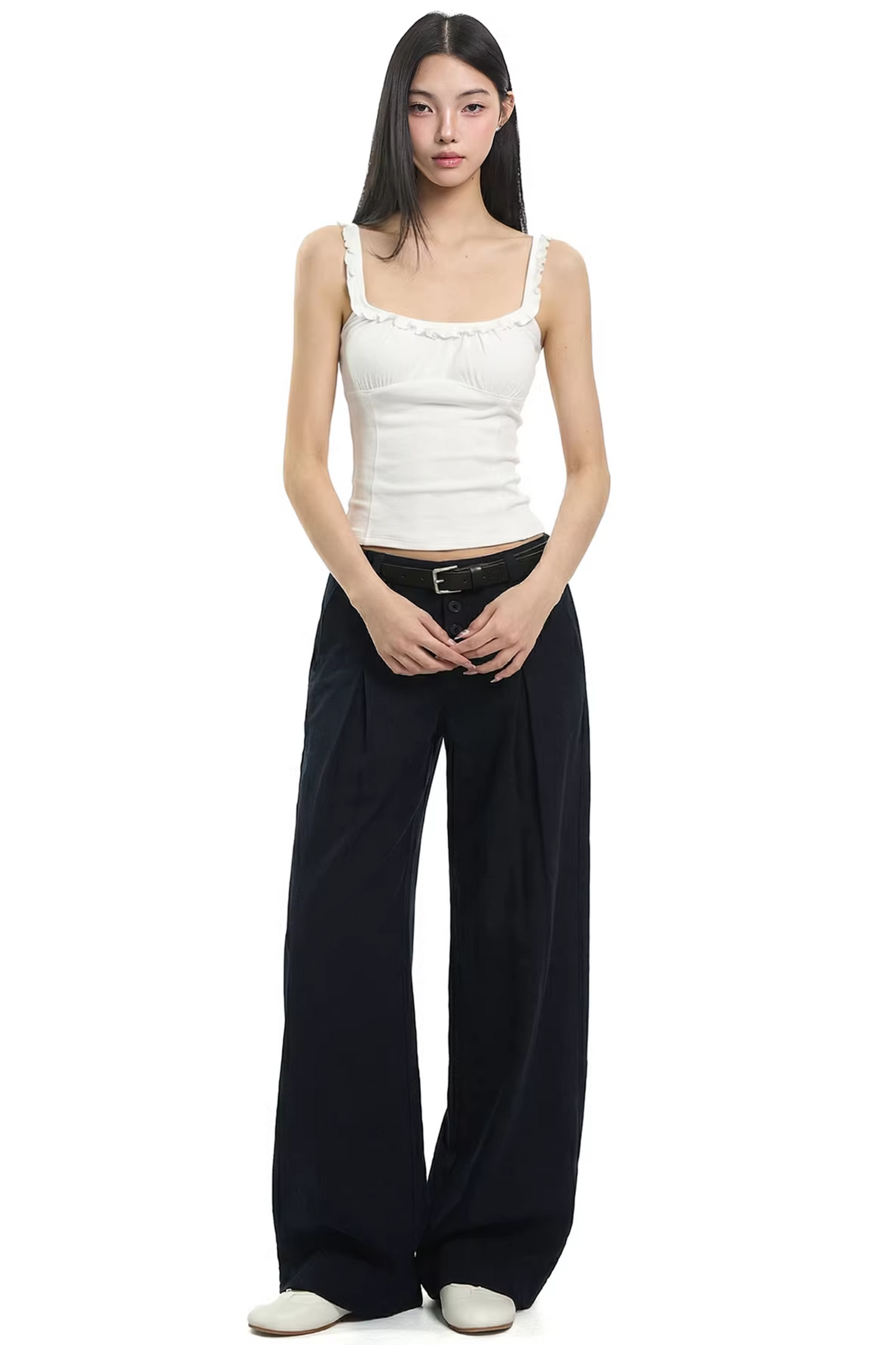 Weißes Spitzen-Unterhemd-Oberteil