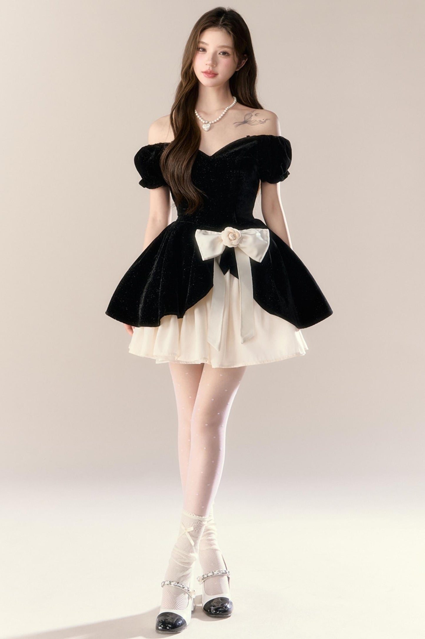 Midnight Camellia Dress