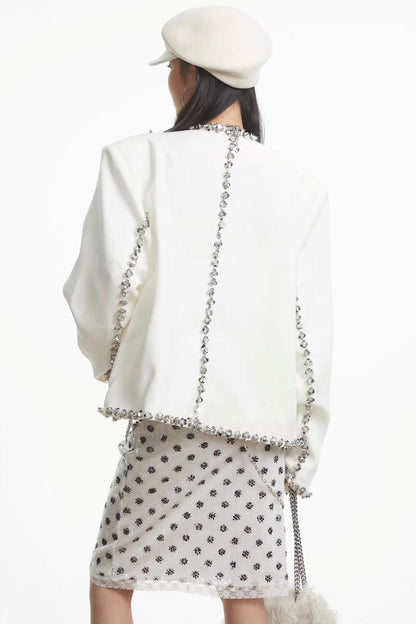 Uncmhisex White Sequin Jacket