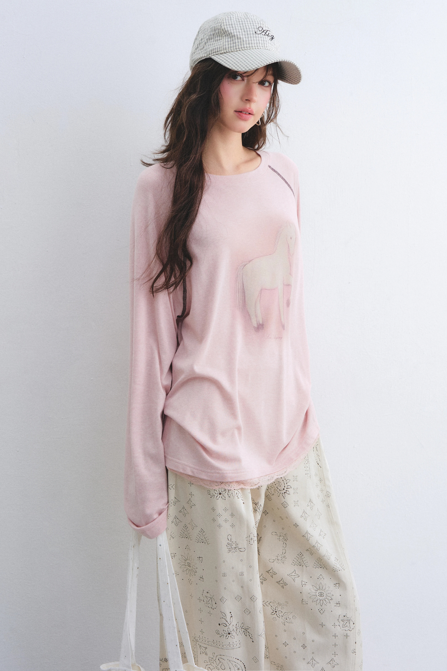 Tencel Wool Lace Patchwork Top