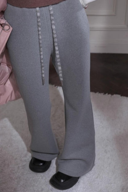 Wool Silk Flared Sweatpants