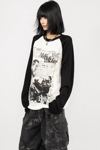 Retro Long-Sleeved T-Shirt