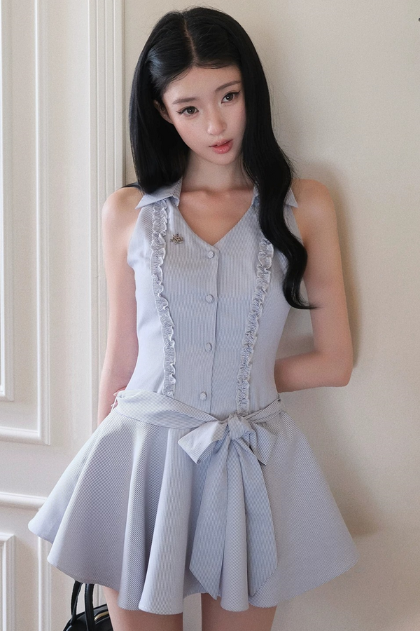 Ancient Blue Striped Dress