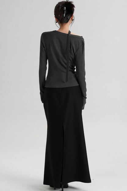 High-End Design Long-Sleeved T-Shirt Top