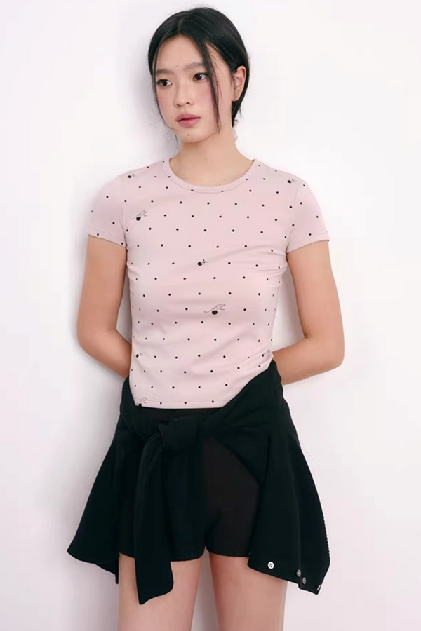 Polka Dot Lyocell Blouse