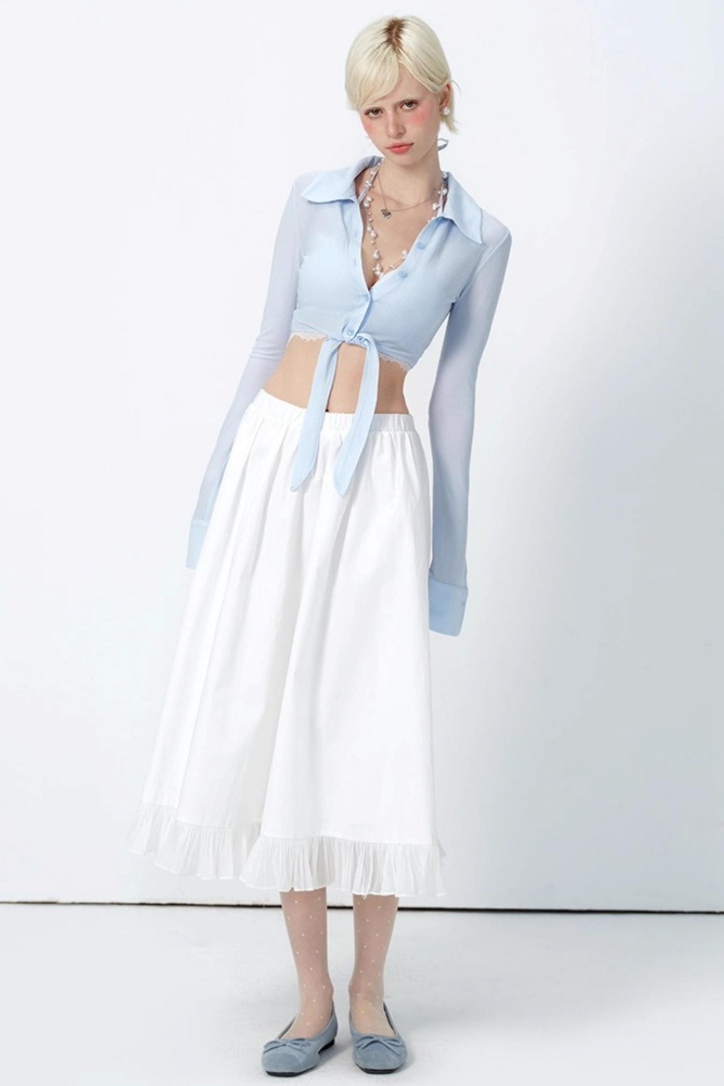 High-Waist A-Line Skirt