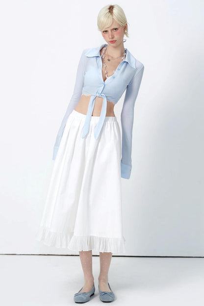 High-Waist A-Line Skirt