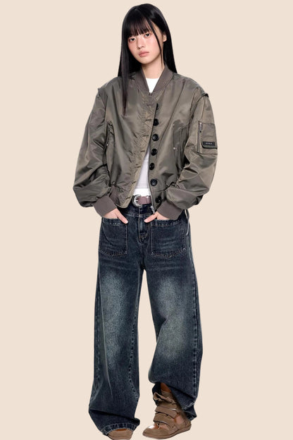 Stand Collar Retro Jacket