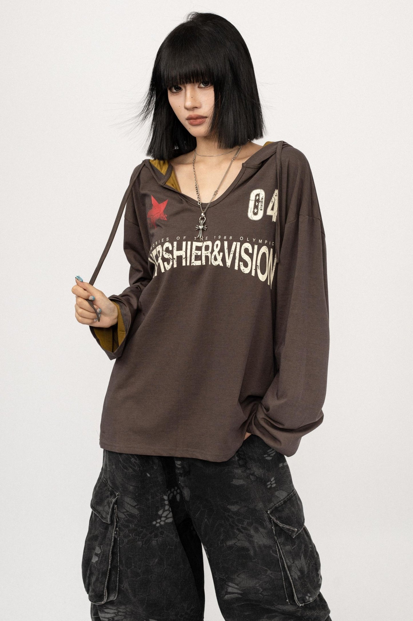 Autumn V-Neck Black Top