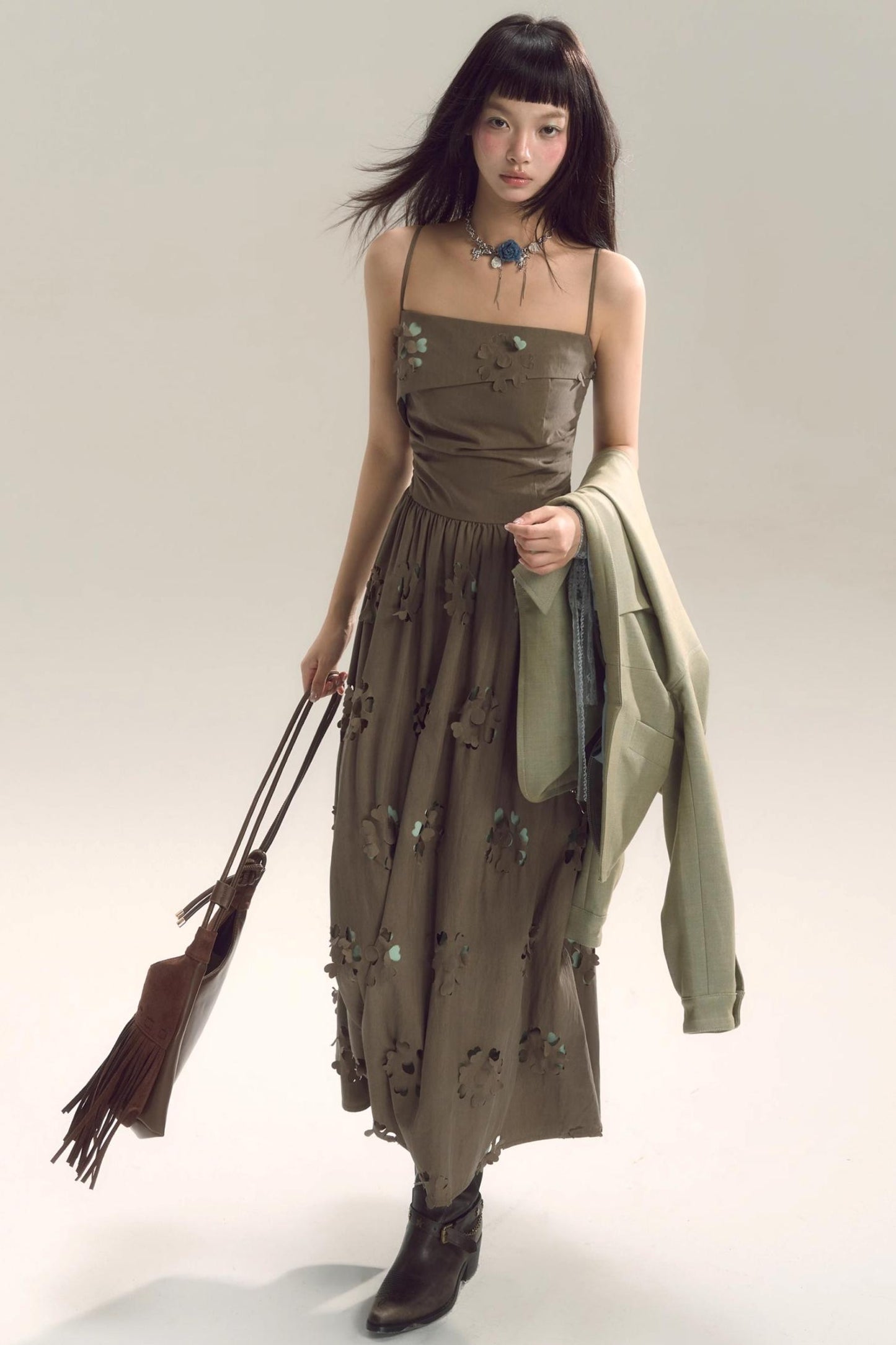 Coastal Floral Halter Dress