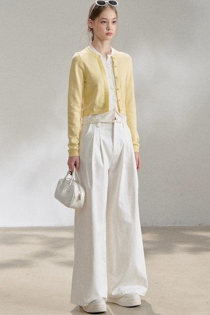 Yellow Knitted Cardigan