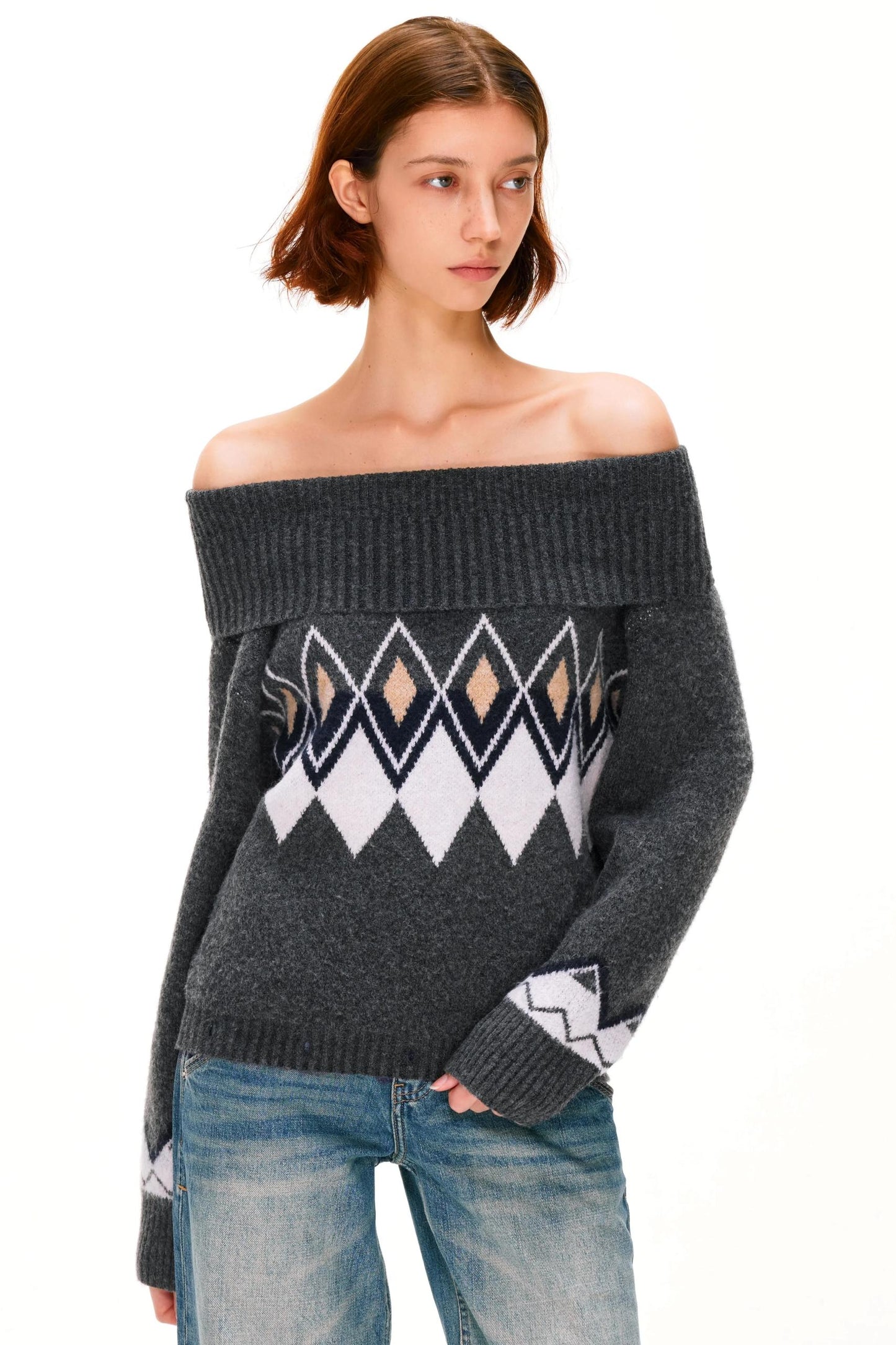 Color-Blocked Diamond Dress