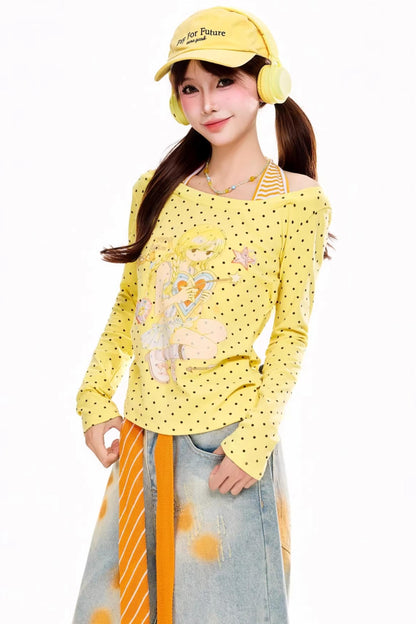 Anime Polka Dot Halter Top