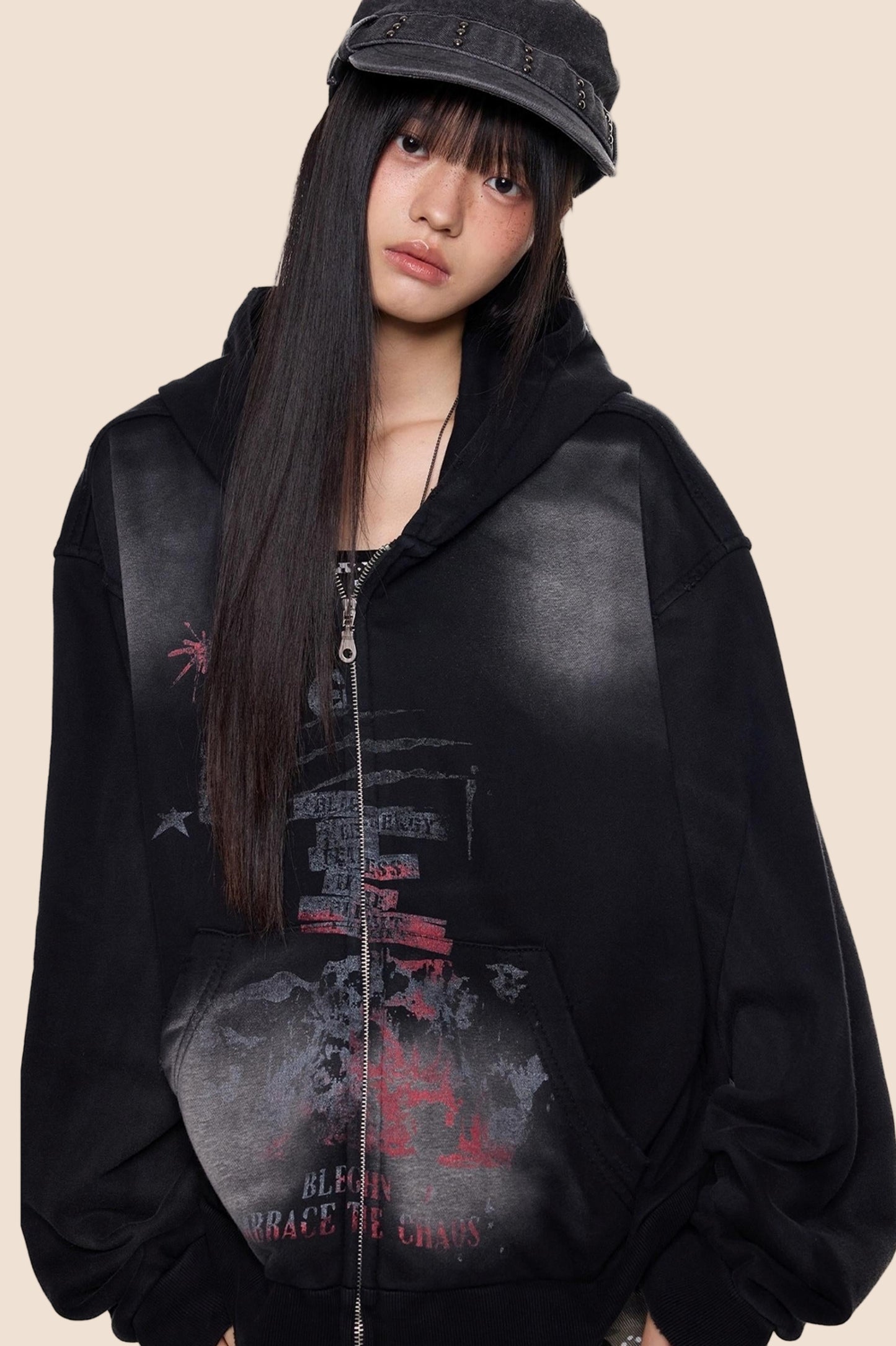 Vintage Washed Hoodie Sweatshirt